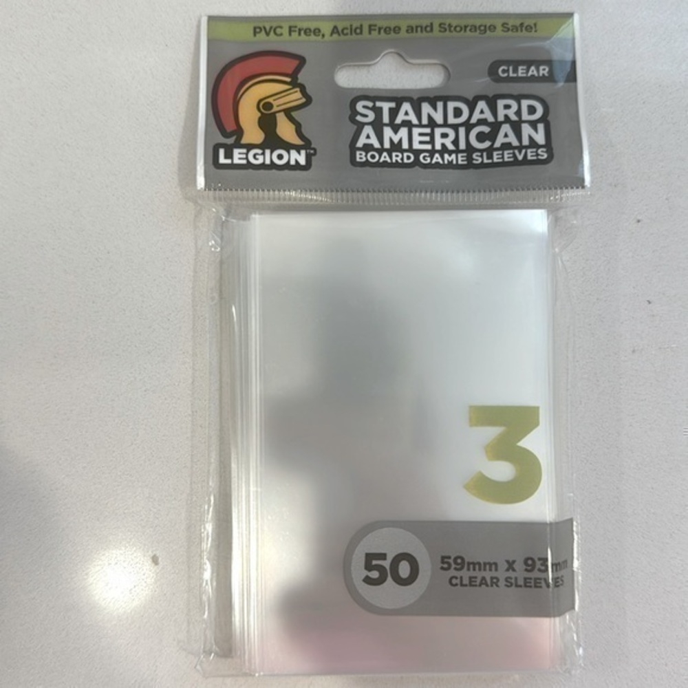 10 packs of 59mm x 93mm clear board game card sleeves 50 in each pack BRAND new